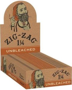 Zig-Zag Unbleached 1 1/4" Rolling Papers - (24 Count Display)-Papers and Cones